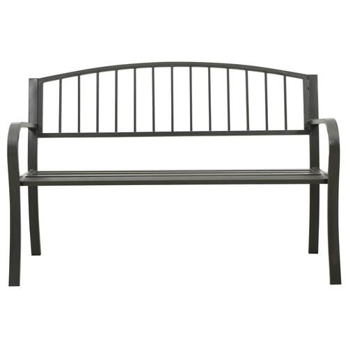 Havebænk 120 cm stål grå