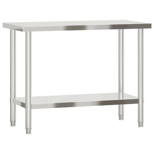 Arbejdsbord til køkken 110x55x85 cm rustfrit stål