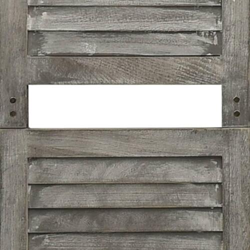 6-panels rumdeler 214x166 cm massivt træ grå