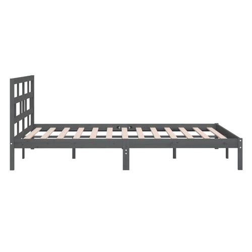 Sengeramme 160x200 cm massivt træ grå