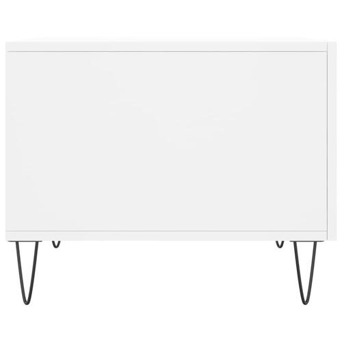 Sofaborde 2 stk. 50x50x40 cm konstrueret træ hvid