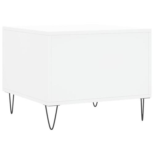 Sofaborde 2 stk. 50x50x40 cm konstrueret træ hvid