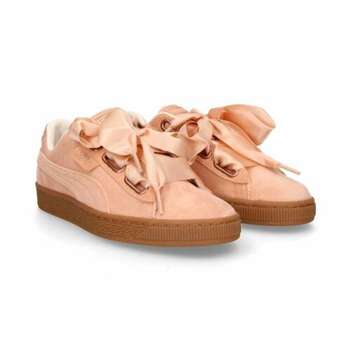 Sportssneakers til damer Puma Basket Heart Dame Laksefarvet 40