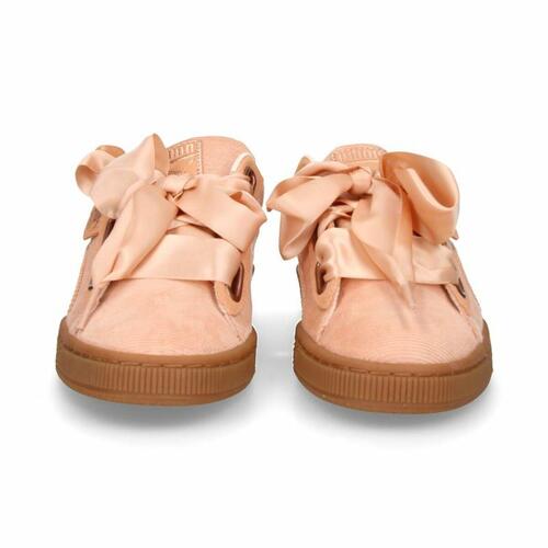 Sportssneakers til damer Puma Basket Heart Dame Laksefarvet 40