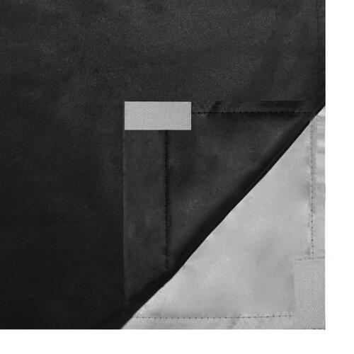Lysdæmpende gardiner 2 stk. dobbelt lag 140x245 cm sort
