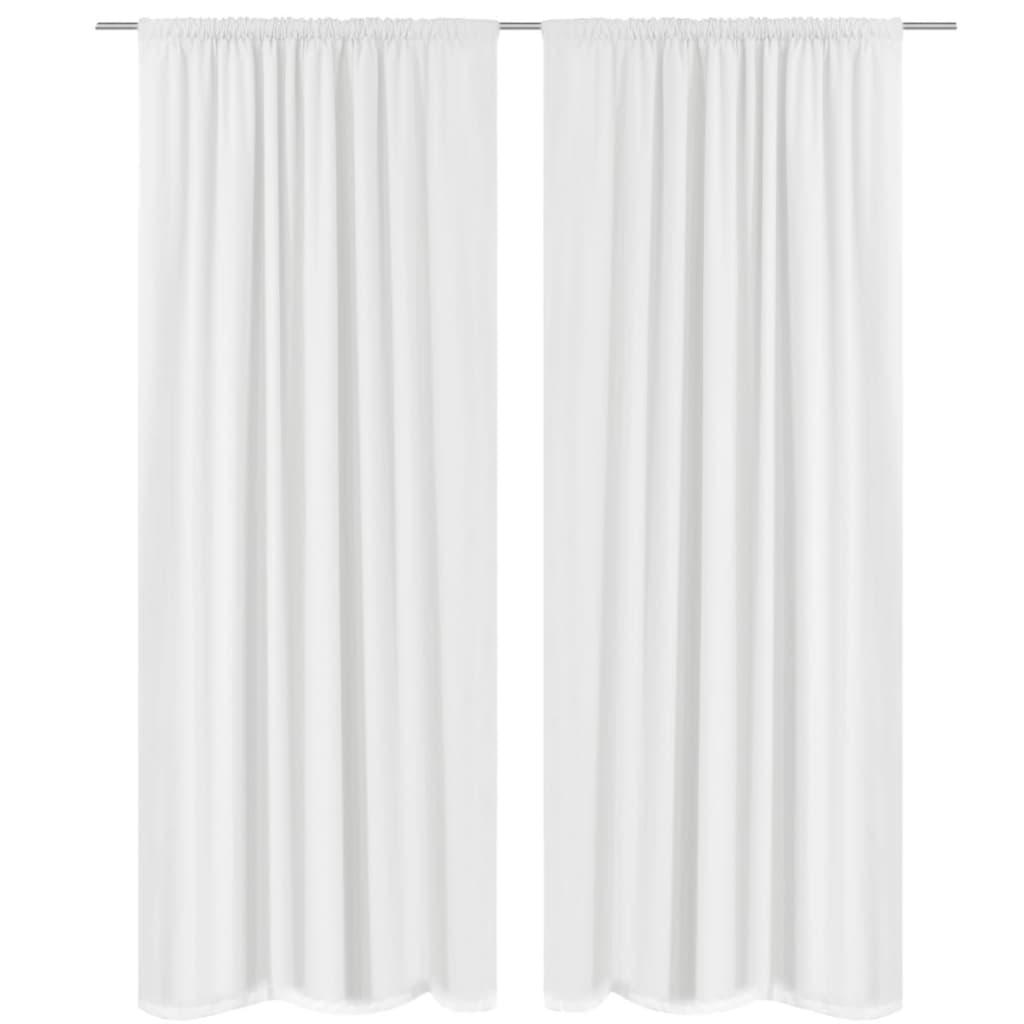 Lysdæmpende gardiner 2 stk. dobbelt lag 140 x 245 cm hvid