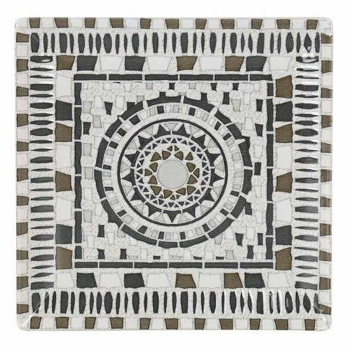 Barroc flad middagstallerken 24 x 24 cm - 6 stk. porcelæn