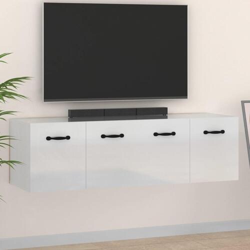 Vægskabe 2 stk. 80x36,5x35 cm konstrueret træ hvid højglans