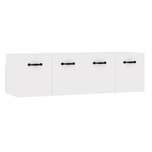 Vægskabe 2 stk. 80x36,5x35 cm konstrueret træ hvid højglans