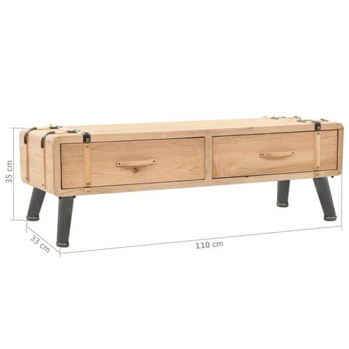 Tv-skab 110x33x35 cm massivt fyrretræ