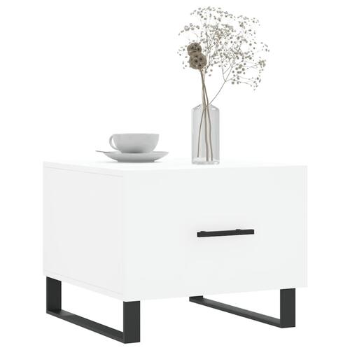Sofaborde 2 stk. 50x50x40 cm konstrueret træ hvid