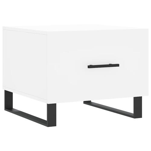 Sofaborde 2 stk. 50x50x40 cm konstrueret træ hvid