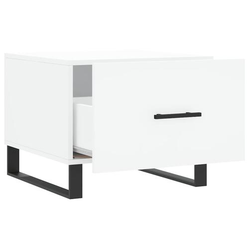 Sofaborde 2 stk. 50x50x40 cm konstrueret træ hvid
