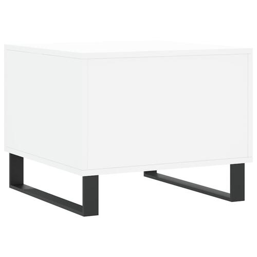 Sofaborde 2 stk. 50x50x40 cm konstrueret træ hvid