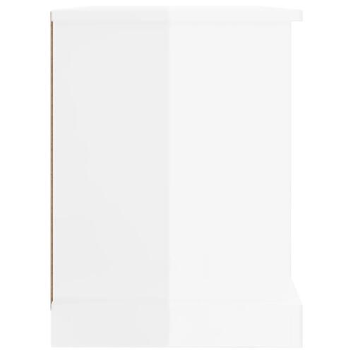Tv-bord 73x35,5x47,5 cm konstrueret træ hvid højglans