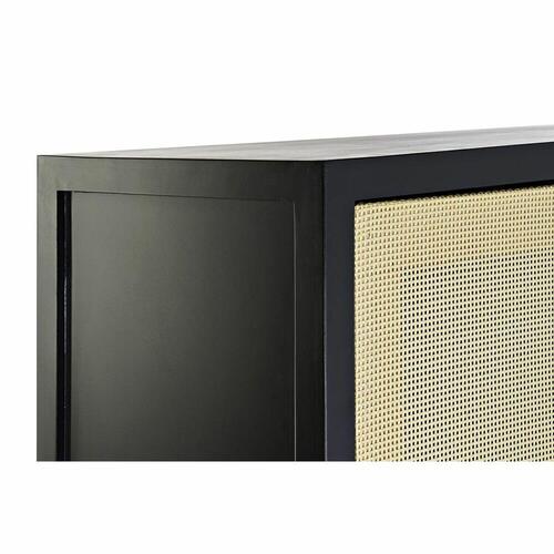 Skab 80 x 38 x 160 cm Gran Natur Sort