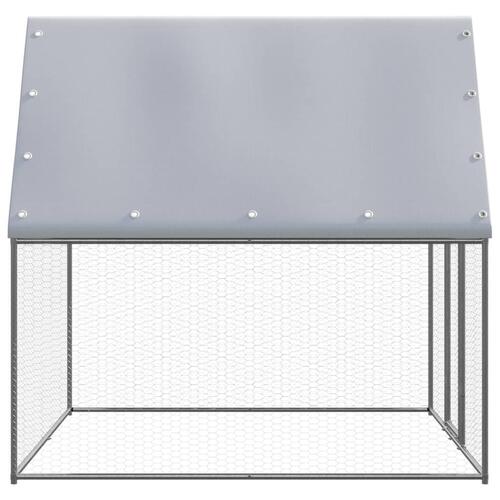 Udendørs hønsebur 2x2x2 m galvaniseret stål