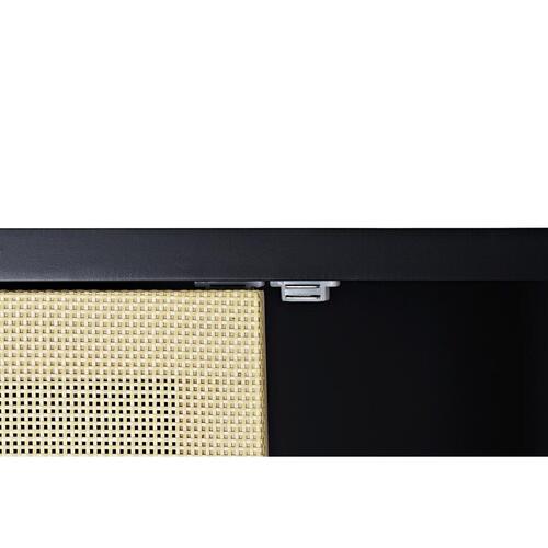 Skab 80 x 38 x 160 cm Gran Natur Sort