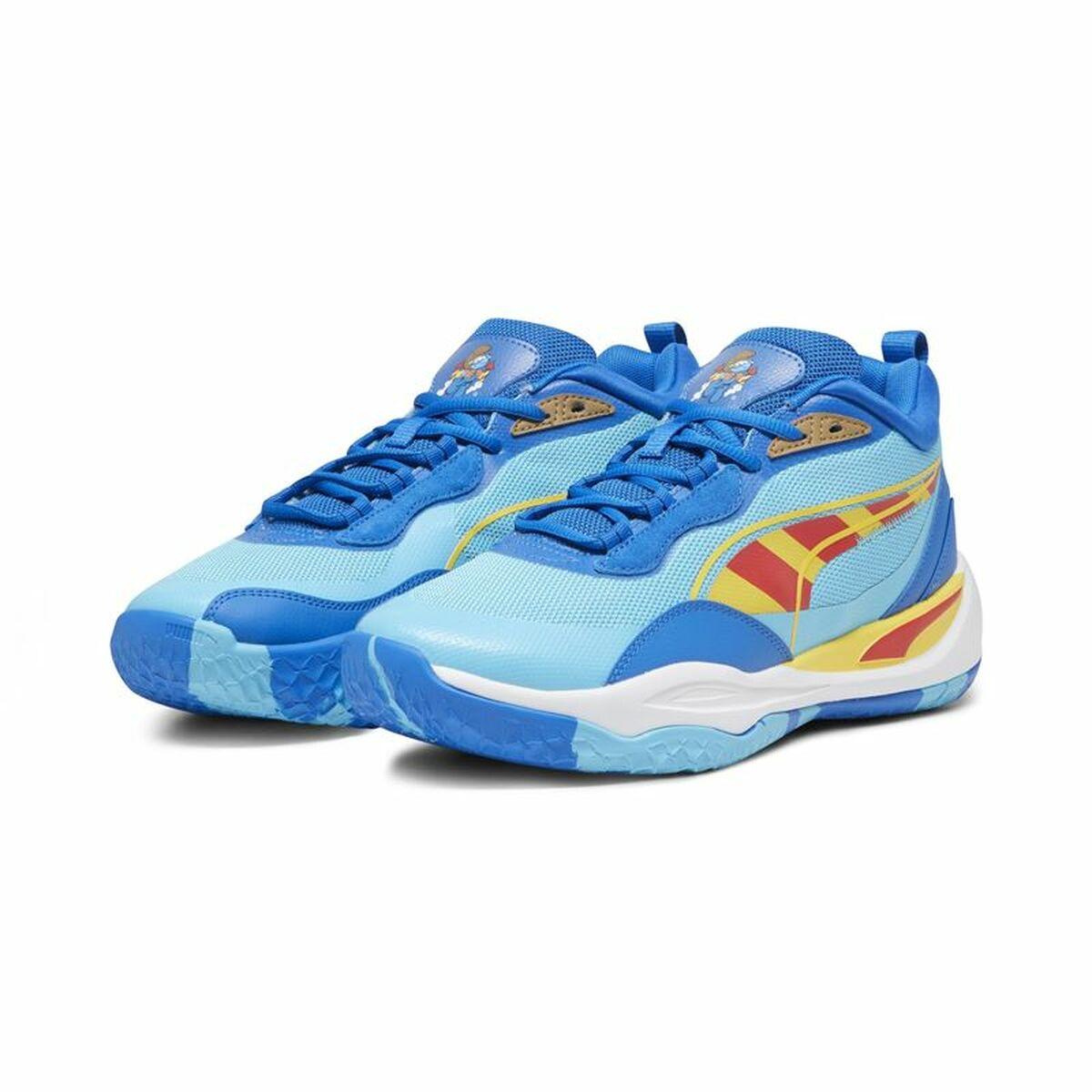 Basketballsko til voksne Puma THE SMURFS Playmaker Pro Lyseblå 45