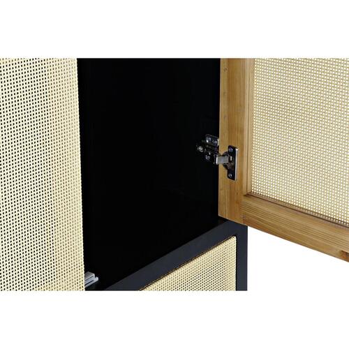 Skab 80 x 38 x 160 cm Gran Natur Sort
