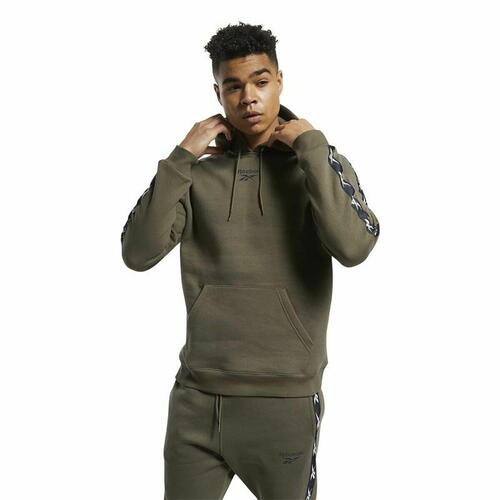Hættetrøje til Mænd Reebok Training Essentials Tape Khaki S
