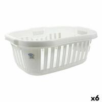 Vasketøjskurv Tontarelli Hipster Hvid 50 L 66 x 44 x 25 cm (6 enheder)