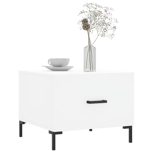 Sofaborde 2 stk. 50x50x40 cm konstrueret træ hvid