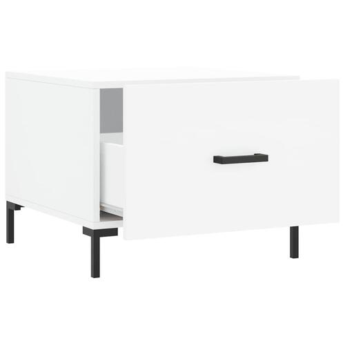 Sofaborde 2 stk. 50x50x40 cm konstrueret træ hvid