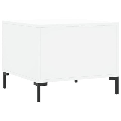 Sofaborde 2 stk. 50x50x40 cm konstrueret træ hvid