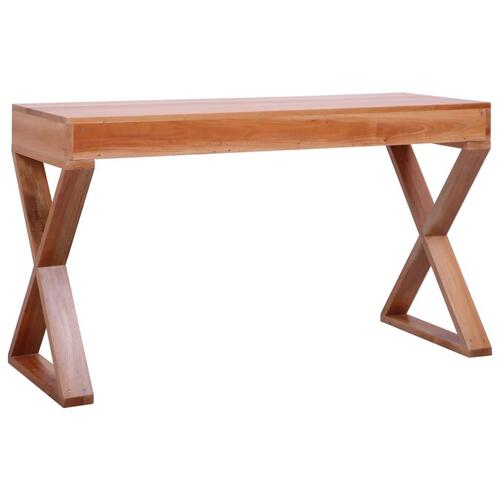 Computerbord 132 x 47 x 77 cm massivt mahognitræ naturfarvet