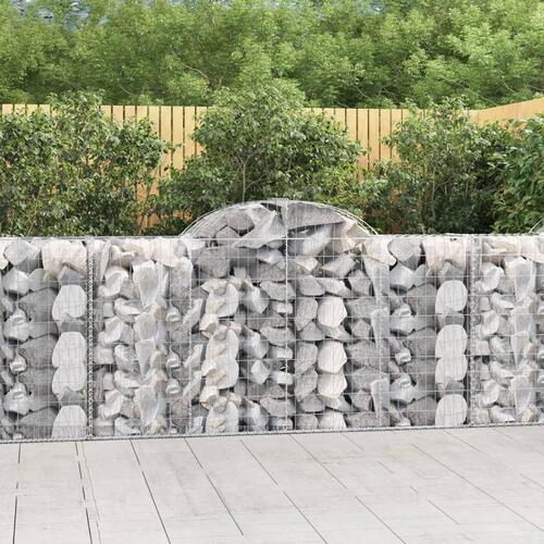 Buede gabionkurve 3 stk. 200x50x100/120 cm galvaniseret jern