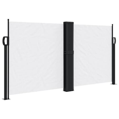 Sammenrullelig sidemarkise 120 x 600 cm hvid