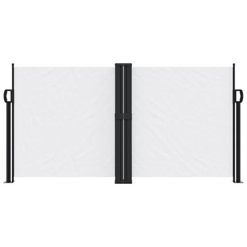 Sammenrullelig sidemarkise 120 x 600 cm hvid