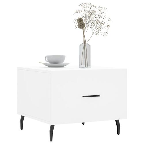 Sofaborde 2 stk. 50x50x40 cm konstrueret træ hvid