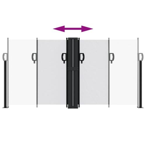 Sammenrullelig sidemarkise 120 x 600 cm hvid