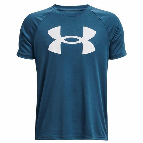 Børne Kortærmet T-shirt Under Armour Big Logo Blå 10-12 år
