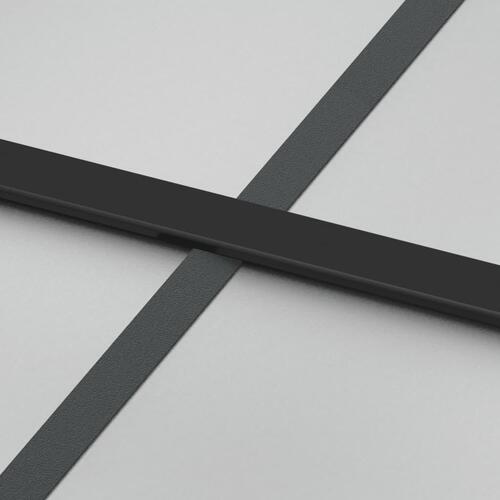 Skydedør 102,5x205 cm hærdet glas og aluminium hvid