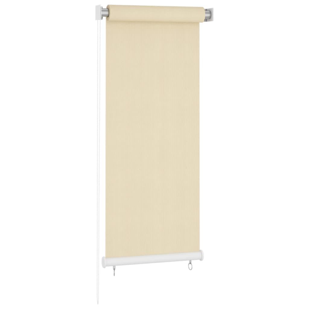 Udendørs rullegardin 60x140 cm HDPE cremefarvet billede