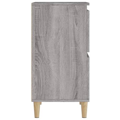 Skænk 60x35x70 cm konstrueret træ grå sonoma-eg