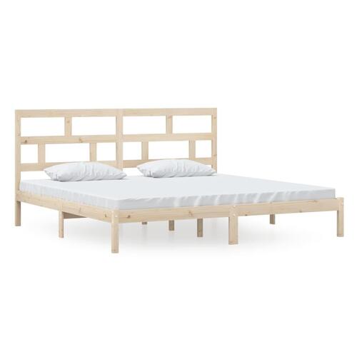 Sengeramme 200x200 cm massivt fyrretræ