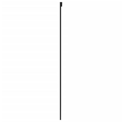 Skydedør 102,5x205 cm hærdet glas og aluminium sort