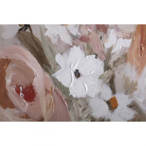 Håndmalet lærredsmaleri i fyrretræ - 100 × 3,7 × 80 cm