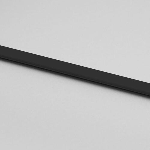 Skydedør 102,5x205 cm hærdet glas og aluminium sort