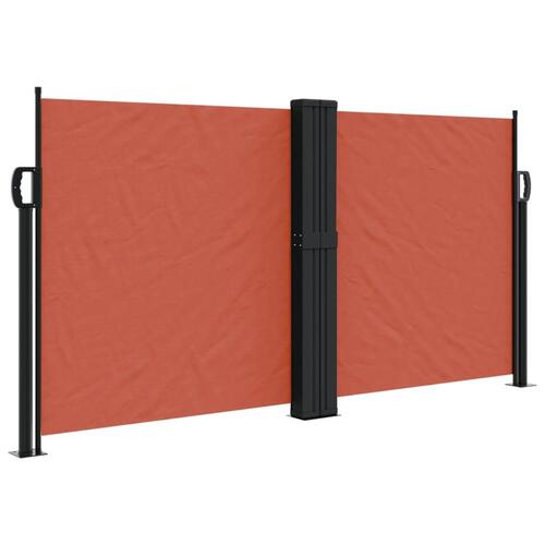 Sammenrullelig sidemarkise 120 x 600 cm terrakotta
