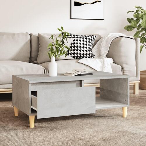 Sofabord 90x50x36,5 cm konstrueret træ betongrå