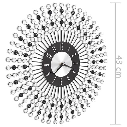 Vægur metal 43 cm sort
