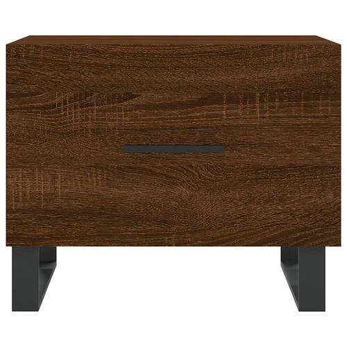 Sofaborde 2 stk. 50x50x40 cm konstrueret træ brun egetræsfarve