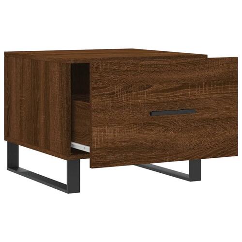 Sofaborde 2 stk. 50x50x40 cm konstrueret træ brun egetræsfarve