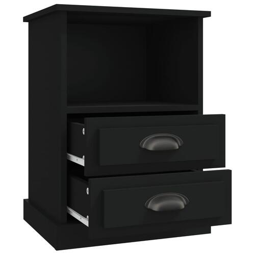 Sengeborde 2 stk. 43x36x60 cm sort