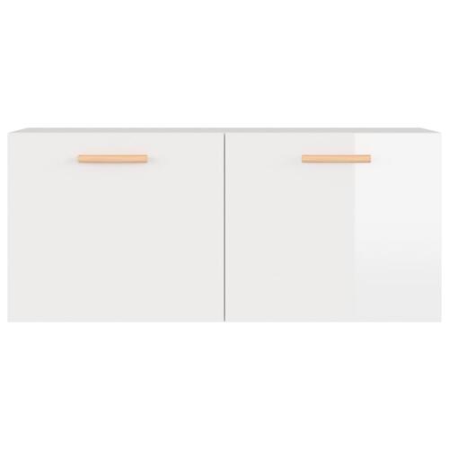 Vægskab 80x35x36,5 cm konstrueret træ hvid højglans
